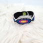Preview: Armband Hologramm schwarz/blau/neon, 21cm lang